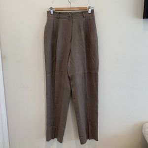 Ann Taylor Studios Linen Pleated Trousers